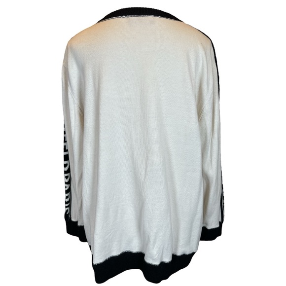 Karl Lagerfeld Black and White Heart Sweater - Picture 5 of 9